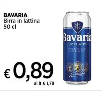 Ipercoop BAVARIA Birra in lattina 50 cl offerta