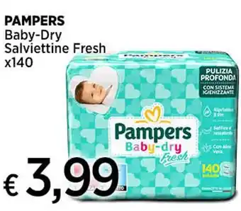 Ipercoop PAMPERS Baby-Dry Salviettine Fresh x140 offerta