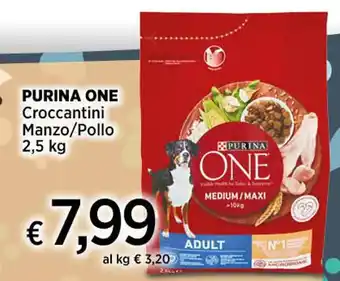 Ipercoop PURINA ONE Croccantini Manzo/Pollo 2,5 kg offerta