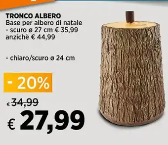 Ipercoop TRONCO ALBERO Base per albero di natale offerta