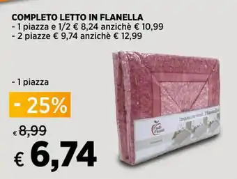 COMPLETO LETTO IN FLANELLA