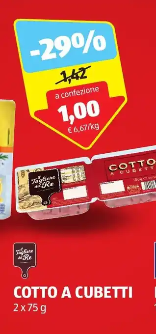 ALDI COTTO A CUBETTI 2x75 g offerta