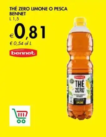 Bennet THÉ ZERO LIMONE O PESCA BENNET L 1,5 offerta