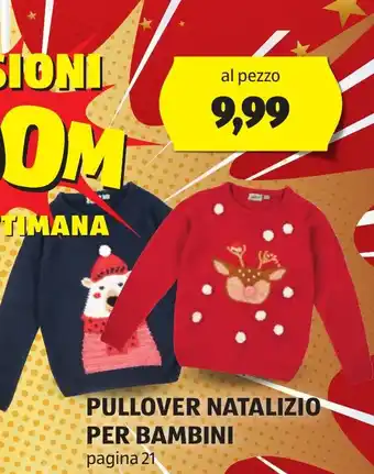 ALDI PULLOVER NATALIZIO PER BAMBINI offerta