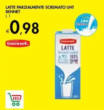 Bennet LATTE PARZIALMENTE SCREMATO UHT BENNET L1 offerta