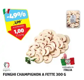 ALDI FUNGHI CHAMPIGNON A FETTE 300 G offerta