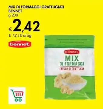 MIX DI FORMAGGI GRATTUGIATI BENNET g 200