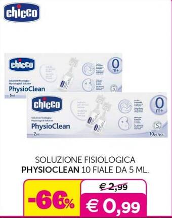 Universo Bimbo chicco SOLUZIONE FISIOLOGICA PHYSIOCLEAN 10 FIALE DA 5 ML. offerta