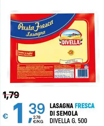 A&O LASAGNA FRESCA DI SEMOLA DIVELLA G. 500 offerta