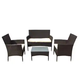Bricofer Gardenia set praga salotto da esterno in acciaio e polyrattan colore n offerta