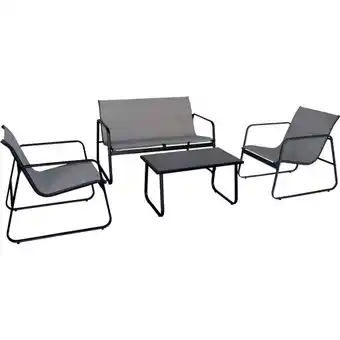 Bricofer Gardenia set sofa', in acciaio e textilene, divano, 2 poltrone, t offerta
