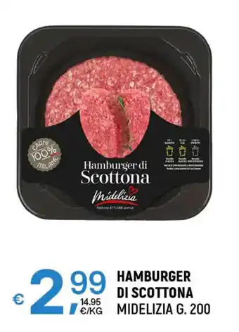 HAMBURGER DI SCOTTONA MIDELIZIA G. 200