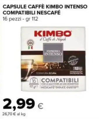 CAPSULE CAFFÈ KIMBO INTENSO COMPATIBILI NESCAFÉ 16 pezzi - gr 112