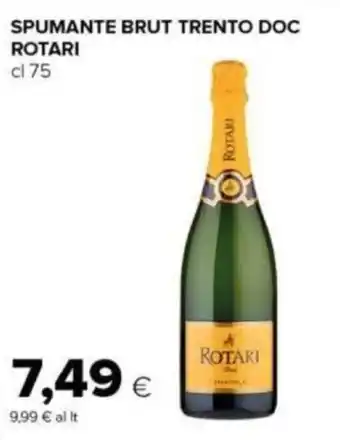 Tigre SPUMANTE BRUT TRENTO DOC ROTARI cl 75 offerta