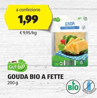 ALDI GOUDA BIO A FETTE 200 g offerta