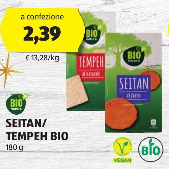 Offerta SEITAN/ TEMPEH BIO 180 g nel volantino di ALDI