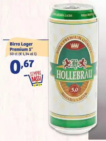 In'S Mercato Birra Lager Premium 5° 50 cl offerta