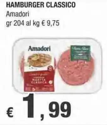 Crai HAMBURGER CLASSICO Amadori gr 204 offerta