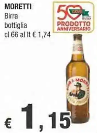 Crai MORETTI Birra bottiglia cl 66 offerta