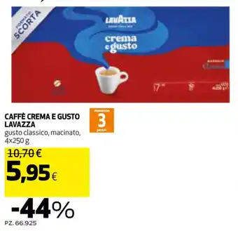 CAFFÈ CREMA E GUSTO 3 LAVAZZA 4 x 250 g