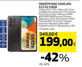 Ipercoop SMARTPHONE SAMSUNG A23 5G 128GB offerta