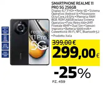 Ipercoop SMARTPHONE REALME 11 PRO 5G 256GB offerta