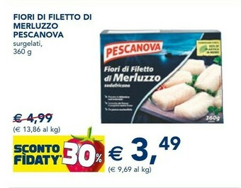 Pescanova Fiori Di Filetto Di Merluzzo Surgelati