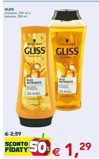 Esselunga Schwarzkopf Gliss Olio Nutriente offerta