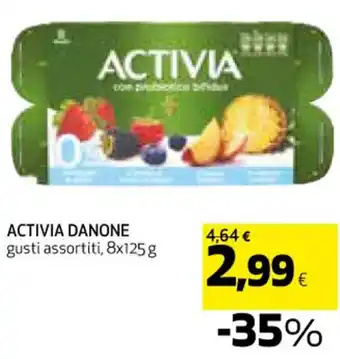 Ipercoop ACTIVIA DANONE gusti assortiti, 8x125 g offerta