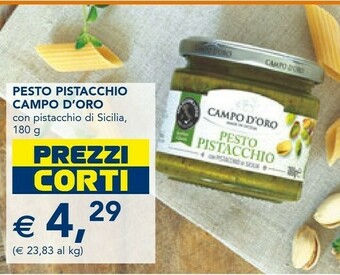 Esselunga Campo d'oro Pesto Pistacchio Con Pistacchio Di Sicilia 180 G(ml) offerta
