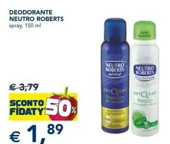 Esselunga Neutro Roberts Deodorante Spray offerta