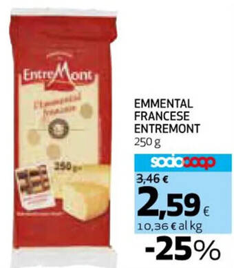 Ipercoop EMMENTAL FRANCESE ENTREMONT 250 g offerta