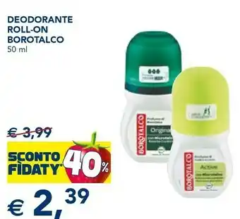 Esselunga Borotalco Deodorante Roll-On offerta