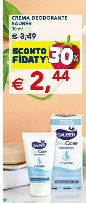 Esselunga Sauber Crema Deodorante offerta