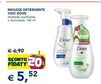 Esselunga Dove Mousse Detergente Viso offerta