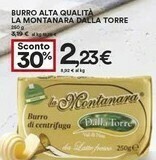 Coop Dalla torre Burro Alta Qualita La Montanara offerta