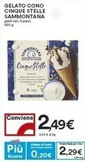 Coop Sammontana Sammontana - 6 Coni Cinque Stelle Caffè 450 g(ml) offerta
