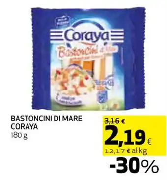 Ipercoop BASTONCINI DI MARE CORAYA 180 g offerta