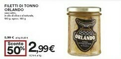 Coop Orlando Filetti Di Tonno offerta