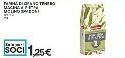 Coop Molino spadoni Farina Integrale Di Grano Tenero Macina A Pietra Integrale 1000 G(ml) offerta