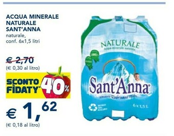 Esselunga Levissima Acqua Naturale 2000 G(ml) offerta