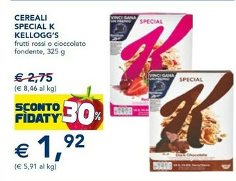Esselunga Kellogg's - Special K Cioccolato Fondente 325 G(ml) offerta