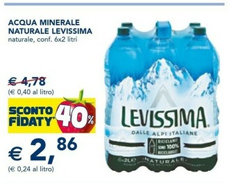 Esselunga Levissima Acqua Naturale 2000 G(ml) offerta
