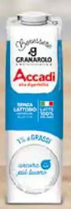 Ipercoop LATTE UHT ACCADÌ GRANAROLO parzialmente scremato, 1 litro offerta