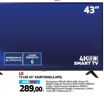 Ipercoop TV LED 43" 43UR73006LA.APIQ offerta