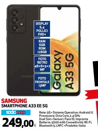 Ipercoop SAMSUNG SMARTPHONE A33 EE 5G offerta