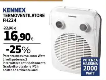 Ipercoop KENNEX TERMOVENTILATORE FH224 offerta