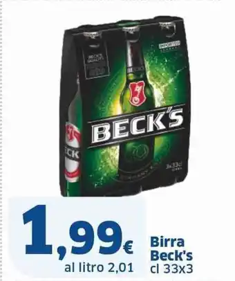 Sigma Superstore Birra Beck's cl 33x3 offerta