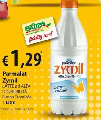 Extra Supermercati Parmalat Zymil LATTE ad ALTA DIGERIBILITÀ Buono Digeribile 1 Litro offerta