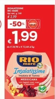 Bennet Rio Mare Insalatissime Messicana E Tonno 160 G(ml) offerta